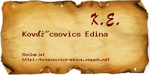 Kovácsovics Edina névjegykártya